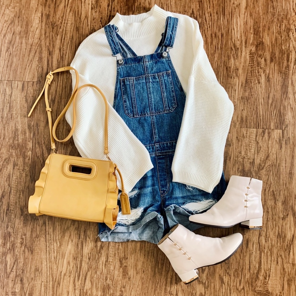 AE denim tomgirl short overall